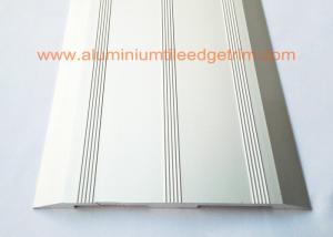 Quality Matt Silver Aluminium Floor Trims Joint Strips , Floor Tile Trim Covering 80mm Width wholesale