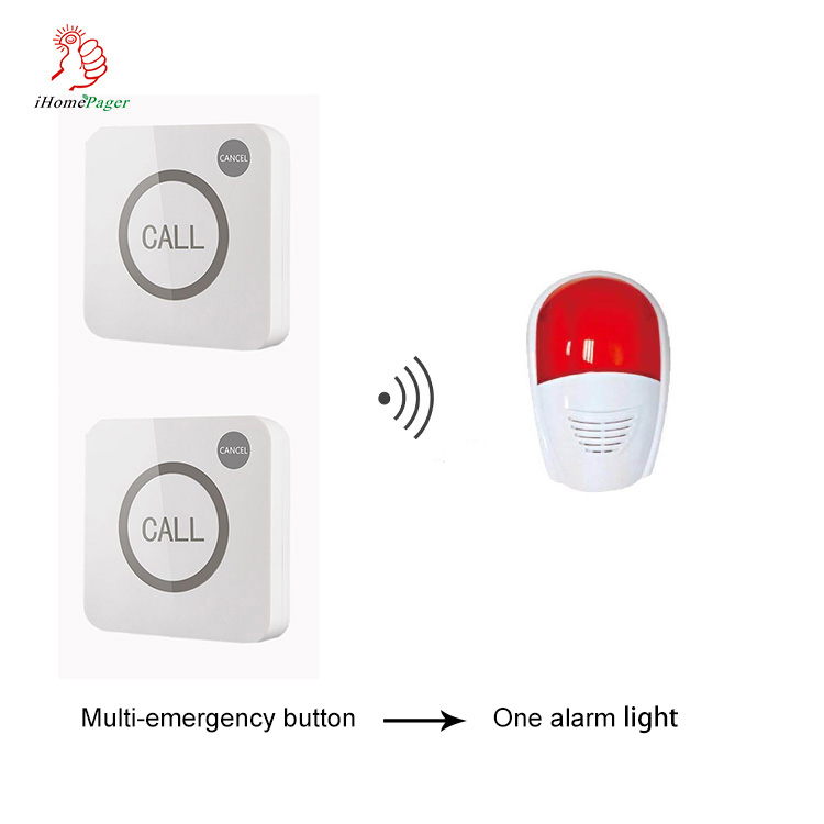 high quality wireless disabled toilet alarm system with Bathroom emergency call button and alarm light