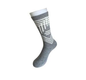 Quality Cushion Cotton custom Logo, design Sport Grey Socks wholesale
