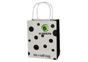 Quality White Paper Carrier Bags With Twisted Handles , Shopping Recycled Kraft Paper Bags wholesale