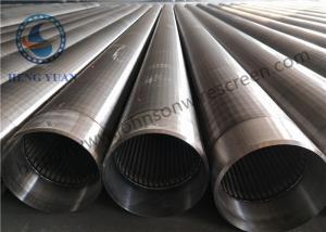 Quality Wedge V Shaped Ss 205 Johnson Wire Screen Wrapped Slotted Pipe For Filtration wholesale