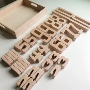 Quality Educational Wooden Alphabet And Number Blocks Math Digital Toys ISO9001 wholesale