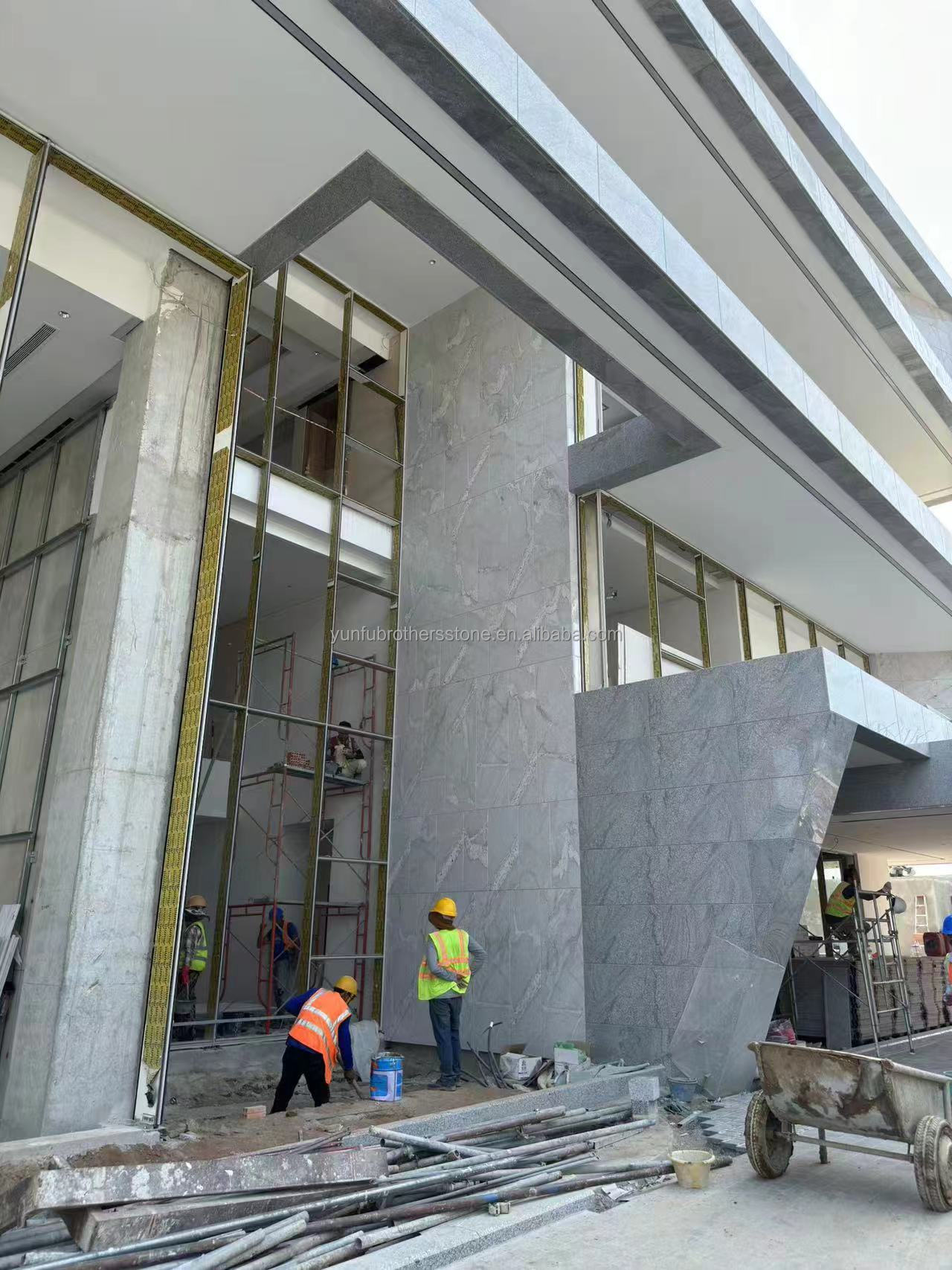 Modern Calacatta White Granite Slabs for Interior Stair Stepping and Wall Design