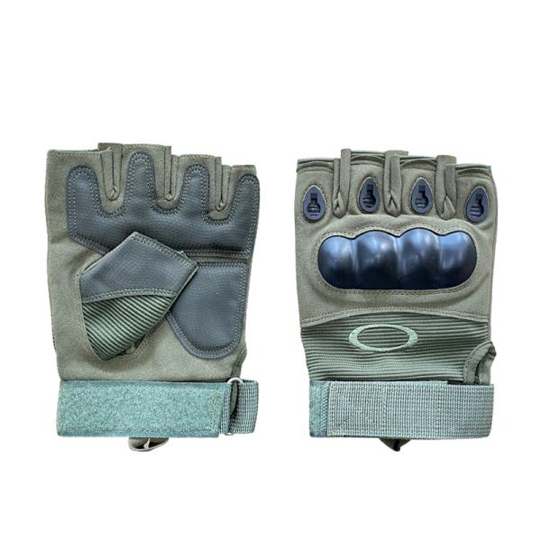 Protection Safety Training Gloves Green Half Finger Customized for Ultimate