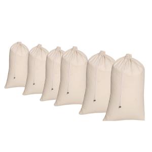 Quality OEM Large Cotton Drawstring 3cm 5 OZ Laundry Hamper Bag wholesale