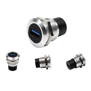 Quality Dustproof IP67 Panel Mount Cable Connector For Industrial Electronics Accessories wholesale