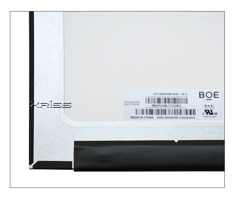 PCBA Bent 15.6 Inch Laptop Screen NT156WHM-N46 Slim 1366*768 30pins