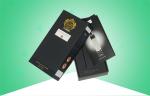 Velvet Sense Rigid Cosmetics Gift Paper Box Packaging With Hot Stamp Gold /