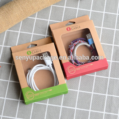 Wholesale Recyclable Transparent Plastic Window Paper Corrugated Custom Data Line Packaging Box