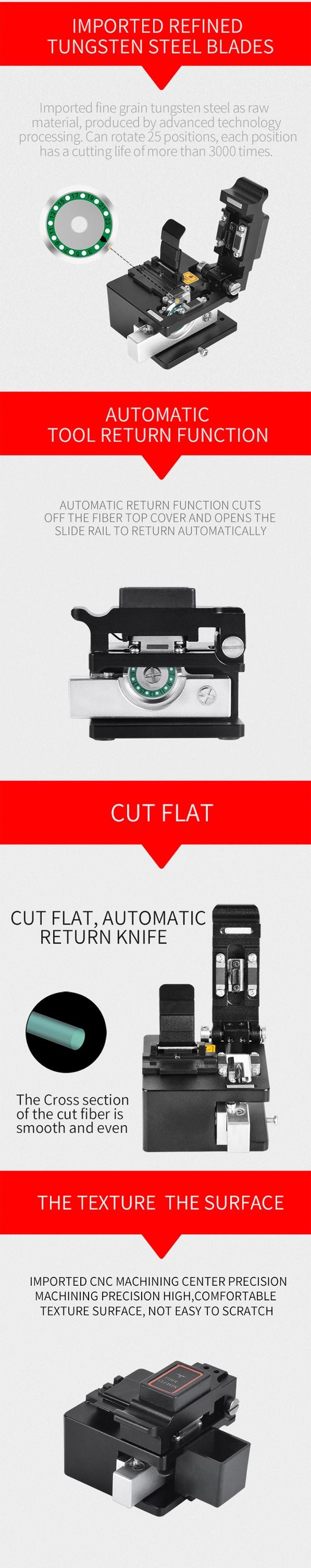 48000 cutting Fiber Optic Cleaver Tool , Single Fiber FCC High Precision Fiber Cleaver