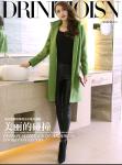 fashion high collar ladies elegant pure cashmere coat