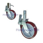 350Kg 200mm Scaffold Castor Wheels Polyurethane Tread Polypropylene Center Wheel