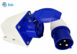 220-250V 16A Industrial Connector Male And Female Single Phase 2P+E Blue Color