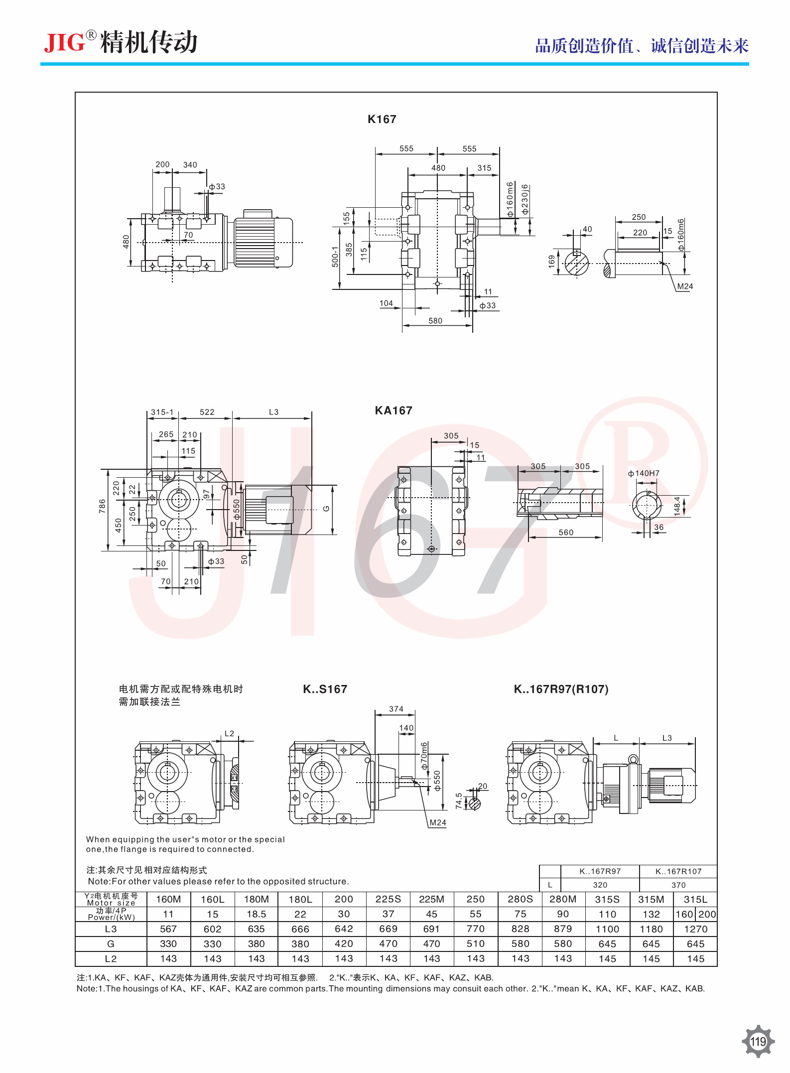 K Series Helical Gear Reducer Helical Bevel Gear Units