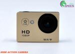Portable 1080P Diving Small Waterproof Action Camera Wifi 30M 2" Screen 140 Lens