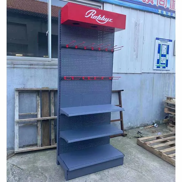 Factory customized color size supermarket advertising display stand shelf supermarket shelves