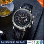 Wholesale PU Leather Watch with Alloy Case and Custom Logo Men's Watch Business