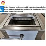 500L Capacity Stainless Steel Belt Conveyor Automatic Continuous Fryer for Meat