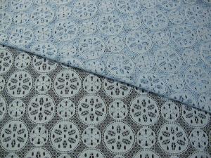 Quality Royal Blue Cotton Nylon Lace Fabric Snowflake Design Dress Material wholesale