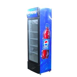 Quality Electric Drink 290L Single Door Display Chiller Direct Cooling wholesale