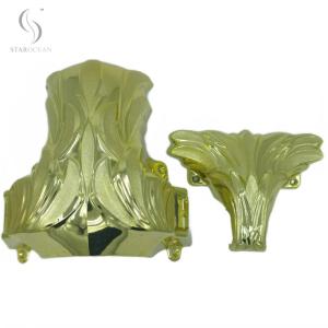 Quality Light Gold PP Plastic Coffin Corner1# With Steel Bar Coffin Accessories wholesale