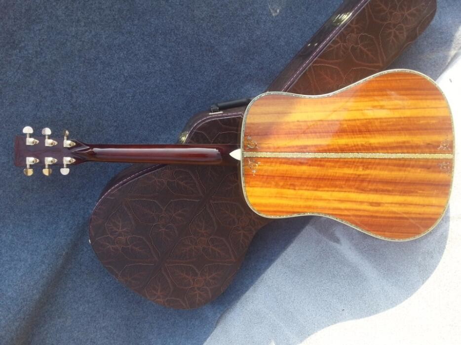 Round body classic acoustic guitar all koa wood guitar