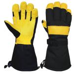 Outdoors Five fingers Leather Ski Gloves Deerskin Ski Gloves Hysafety brand