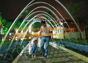 Quality Rainbow Glass Light Jet Water Fountain Equipment With LED Light Make Walking Tunnel wholesale