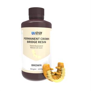 Quality Wear Resistant and Stable Photosensitive Permanent Crown Resin 3D Printing Dental Light Curing Resin wholesale