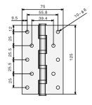 OEM Heavy Duty Gate Hinges Stainless Steel Aluminum For ToolBox