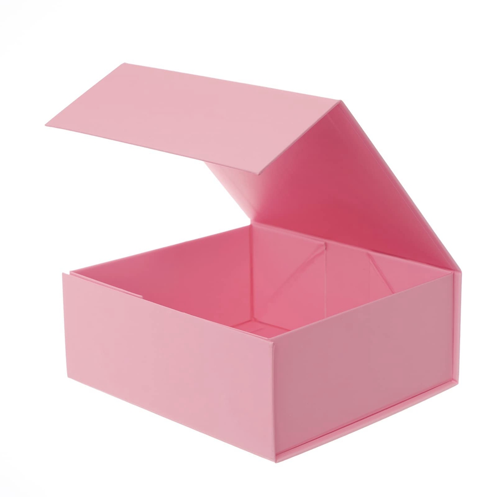 OEM/ODM Luxury Rigid Cardboard Foldable Gift Box Custom Print Pink Paper Magnetic Gift Box