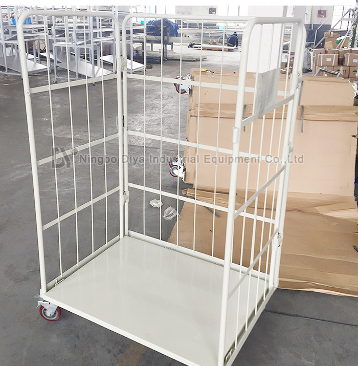 Metal Turnover Box Stacking Rack System Industrial Wire Mesh Pallet Storage Cage