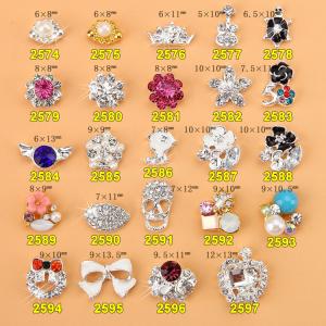 Quality Hot NEW Wholesale Alloy Jewelry 3D Nail Art Jewelry Nail rhinestones Sticker Supplier Number ML2574-2597 wholesale