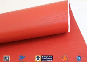 Quality 1150GSM Silicone Coated Fiberglass Fabric 0.85MM Red Fire Blanket 39.4&quot; 50M Roll wholesale