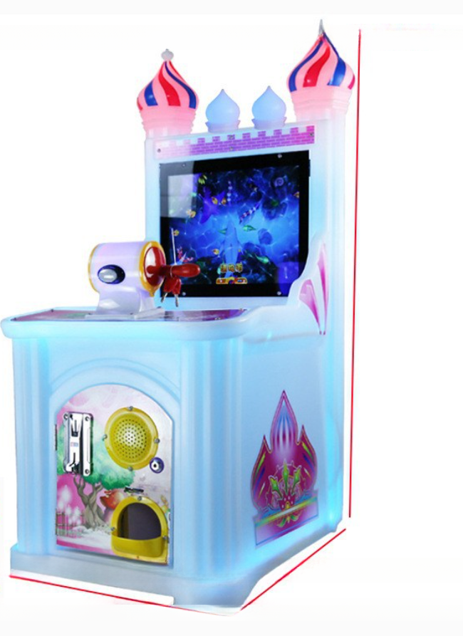 Guangzhou gaming factory children coin operated castle shooting arcade kids video racing game machines