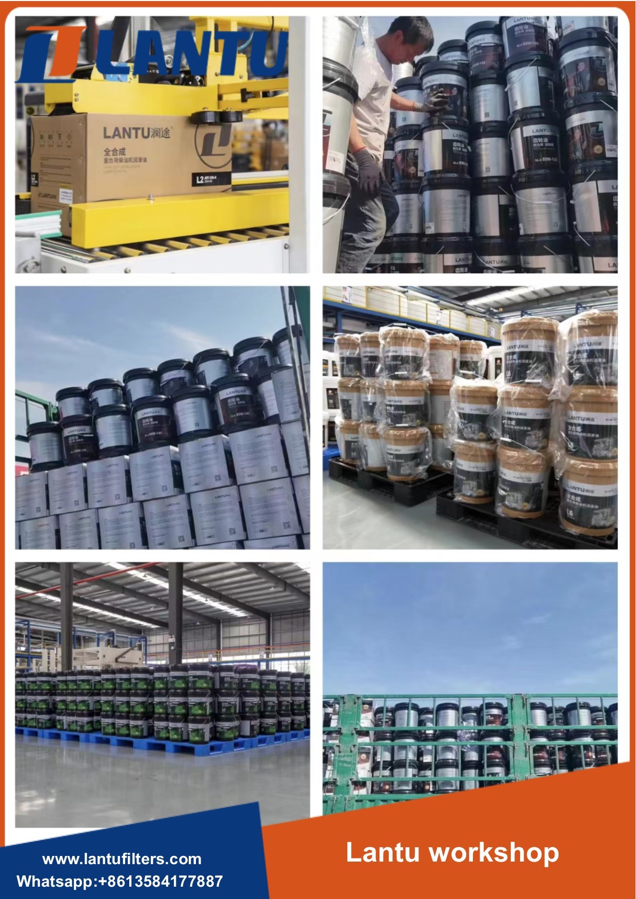 LANTU Truck Lubrication Engine Oil OEM Factory Supply Full Synthetic Diesel Engine Oil SAE 10W-40
