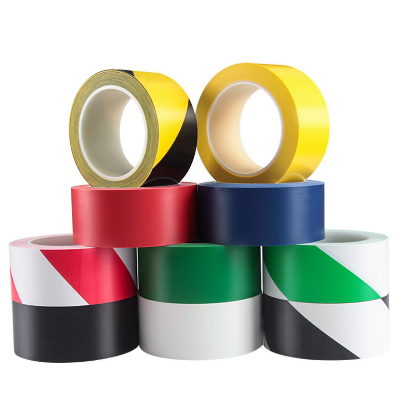 Colorful Yellow Black PVC Marking Tape For Hazard Pe In Underground Road