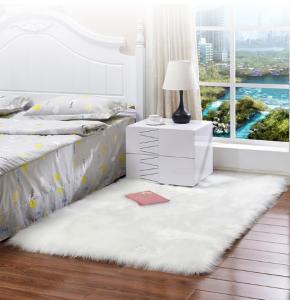 Quality Super Soft Home Use Polyester Area Rugs / Faux Sheepskin Area Rug wholesale