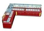 L-Shaped Restaurant Commercial Buffet Equipment, L(6325+4700) x W1000 x H(850