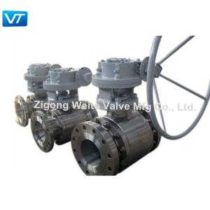 Quality Gear Box DN 200 Metal Seal Ball Valve Spray Welding Tungsten Carbide wholesale