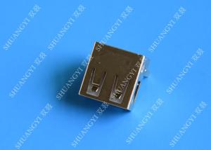Quality Female Straight Pin USB Charging Connector With 30 MΩ Contact Resistance wholesale