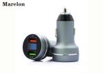 Metal Car Phone Charger Aluminium Alloy Material With Intelligent LED Display