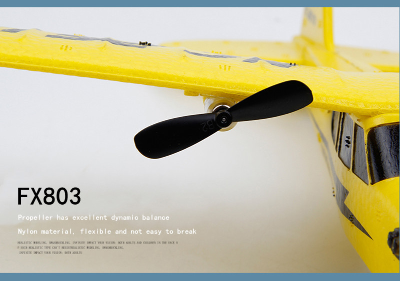 Super Glider Fx803 2.4g Piper J3 Cub Rc Airplane Nc26170 Epp Fixing Wing Aircraft with Long Flight Time and Stable Flight