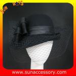 2320 Sun Accessory customized fashion winter wool felt hats, bowknot sweatband