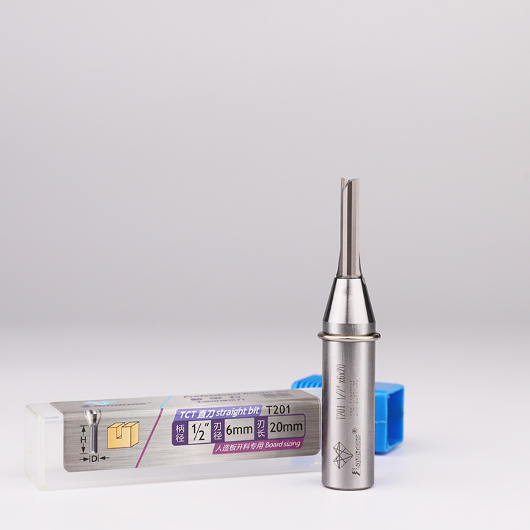 Double Flute TCT Straight Bit Anti Broken Diameter 12mm Durable