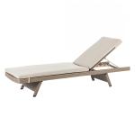 Outdoor PE Rattan Lounge Chair Balcony Seaside Swimming Pool Folding Beach Chair