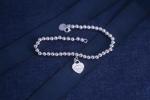 Unisex S925 Sterling Silver Love Bracelet Beads Heart Pendant Customized