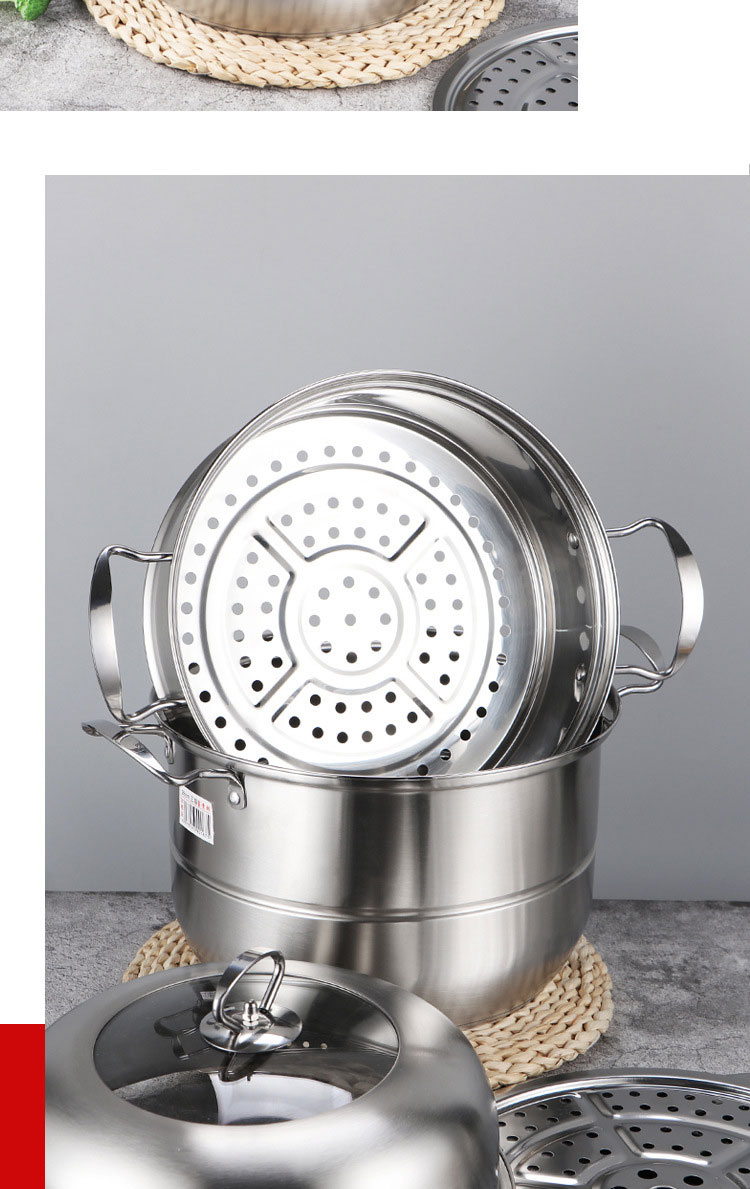 Multi-Layer 28cm Kitchen Pots Cookware Stainless Steel Cooking Pot 3 Layer Food Steamer Pot