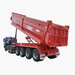 3/4 Axle Tri Axle 60/80 Ton End Dump Tipper Truck Tractor Trailer for Sale Price