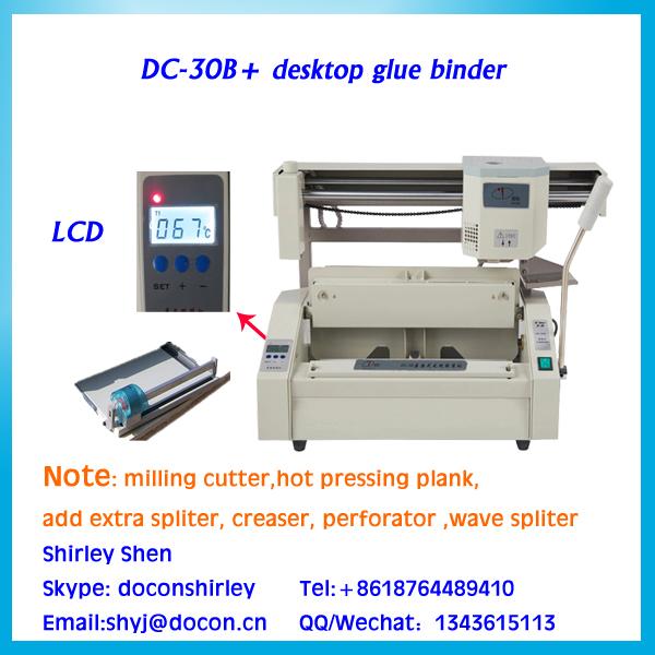 DC-30B+ desktop multi-functional glue book binding machine